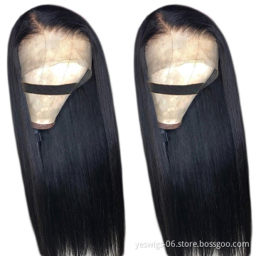 Wholesale Raw Brazilian Virgin Cuticle Aligned Hair Vendor Lace Wig For Black Women Glueless 13X6 Transparent Hd Lace Front Wigs